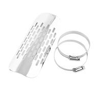 Pare Chaleur Échappement Moto VGEBY Protection Silencieux Métal Bouclier Thermique Universel Pour Choppers Cruisers (Couleur : Argent)