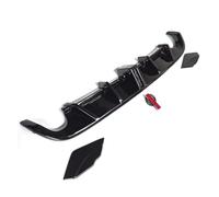 Pare-Choc Arrière Diffuseur Arrière Pour VW Pour Golf Pour MK6 Pour GTI 2008-2013 Kit Carrosserie Lèvre Pare-chocs Spoiler Séparateur Plastique Diffuseur Pare Arrière(Type Gloss Black)