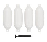 Pare-choc de bateau 4 pcs Blanc 58,5x16,5 cm PVC