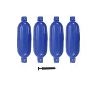 vidaXL Pare-chocs de bateau – Lot de 4 Bleu 58,5x16,5 cm PVC
