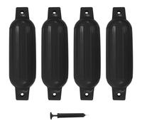 Pare-choc de bateau 4 pcs Noir 41x11,5 cm PVC