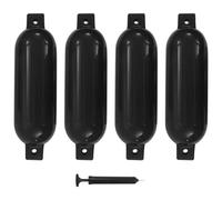 Pare-choc de bateau 4 pcs Noir 51x14 cm PVC