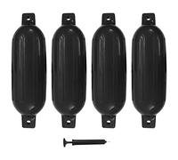 Pare choc de bateau 4 pcs noir 58,5x16,5 cm PVC