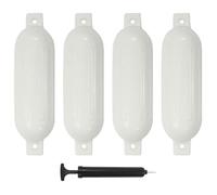 Pare-choc de bateau - vidaXL - 51x14 cm - Blanc - PVC - Lot de 4