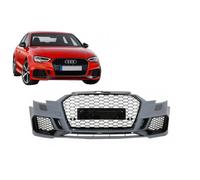 Pare-choc pour AUDI A3 8V Facelift 2016-2019 Sedan Cabrio RS3 Look Calandre Noir brillant