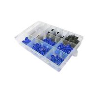 Pare-Chocs autoroute pour Kawasaki Z250 pour Z300 pour Z400 pour Z650 pour Z750 pour Z900RS pour Versys X300 650 1000 Kit Vis Fixation Boulons Carénage Crash Bars(Blue)