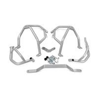 Pare-Chocs autoroute pour Loncin pour VOGE DS525X DS 525 X 2023 Moto Barre Protection Moteur Siamois Pare-Chocs Garde Barre Protection Cadre Protection Crash Bars(Full Set Silver)