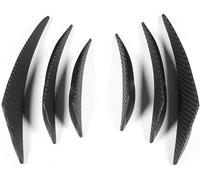 Pare Chocs Avant Spoile, 6pcs En Fiber De Carbone Texture Voiture Bumper Fin Canard Splitter Diffuseur Valence Spoiler Lip