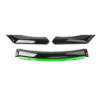 Pare-Chocs Avant Voiture 3 Pièces Universel en Fibre Carbone Bande Décorative Voiture Pare-Chocs Avant Lèvre Corps Kit Becquet Pare-Chocs Canard Lèvre Séparateur Pare-Chocs Avant (Couleur : Vert, Ta