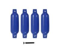 vidaXL Pare-chocs de bateau lot de 4 gonflables PVC bleu 41 x 11,5 cm Pompe incluse
