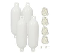 Pare-Chocs de Bateau Gonflable Protection d'amarrage à Haute résistance PVC Bumper Marin avec des Yeux Jumeaux et Une Corde 2M pour Les Bateaux de pêche des Yachts pontons Noirs