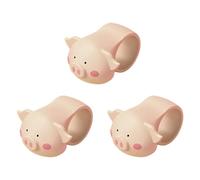 Pare-chocs de poignée de porte en Silicone, cochon, Apricot | Protège-poignées élastiques en Silicone sur le thème du cochon, pour portes et ouvertures, marques de