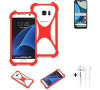 Pare-chocs + écouteurs pour Fairphone 4 Silicone Bumper Protector Edge ring rou