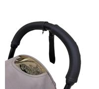 Pare-chocs en cuir synthétique, avec fermeture éclair amovible, housse de protection universelle pour accoudoir de poussette, housse de protection de poignée de rechange pour la plupart des Bugaboo