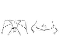 Pare-chocs moto Barre Protection Moteur Pour Benelli Pour TRK702 Pour TRK702X Ensemble Complet 2022 2023 Barre Protection Cadre Pare-chocs Carénage Moto Crash Bars(Argent)