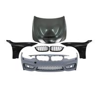 Pare-Chocs Pour Bmw 4 F32 F33 F36 13-17 M4 Look Noir Grilles Ailes Avant Capot