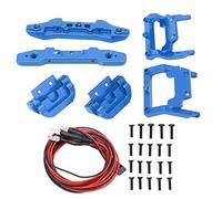 Pare Chocs RC 1/18 ,Pièces de Mise à Niveau de Plaques de Pare Chocs Avant Arrière RC en Alliage D'aluminium de Remplacement pour Traxxas Latrax Teton 1/18(Bleu) ,Accessoires De Voitures Miniatures