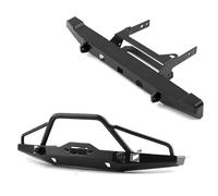 Pare-Chocs RC Compatible avec Traxxas pour TRX4 pour Axial pour SCX10 Pièces De Mise À Niveau pour Voiture À Chenilles RC 1/10, Accessoires, Pare-Chocs Avant Et Arrière en Métal(Front and Rear)