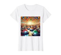Pare-Chocs Voiture Carnaval Parc d'attractions Ride Dodgem T-Shirt Graphique avec Valeur, Femme, Blanc, L