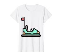 Pare-Chocs Voiture Carnaval Parc d'attractions Ride Dodgem T-Shirt Graphique avec Valeur, Femme, Blanc, XL