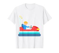 Pare-Chocs Voiture Carnaval Parc d'attractions Ride Dodgem T-Shirt Graphique avec Valeur, Homme, Blanc, M
