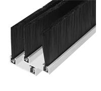 Pare-courant d'air pour porte, Brosse de bande d'alliage d'aluminium for la taille 10-300mm brosse d'étanchéité bas porte(2 Pcs,Brush Height 50mm)