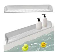 Pare-éclaboussures de Baignoire Protection Contre Les éclaboussures de Baignoire Extra Large 80 cm avec ventouses puissantes et Rangement pour Jouets surmatelas en Silicone antidérapant pour Enfants