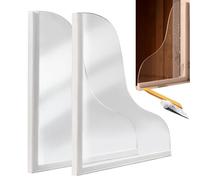 Pare-éclaboussures de douche - Butée d'eau en acrylique | Protection latérale | Barrière de retenue autocollante en silicone avec fixation sûre au bord de la baignoire pour salle de bain, cuisine