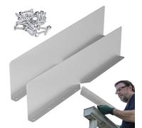 Pare-éclaboussures gouttière Aluminium antirouille Gutter Valley | Angle de déviation incurvé en aluminium solide pour protéger les fondations A: Curved style: 2pcs pack