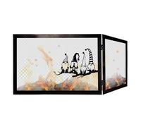 Pare-étincelles d’Angle Réversible pour Cheminée 90×50×50 - Modèle Dolomite GNOMI en Fer Forgé - Grille de Protection Sécurité Pare-feu Élégante Contre Étincelles et Feu