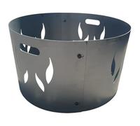 Pare-étincelles pour brasero 80 cm, 2 pièces, en acier non traité, développe une patine rouillée, pare-étincelles sûr avec poignée, pour le jardin et la terrasse, pour braseros de 80 cm de diamètre