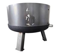 Pare-étincelles universel en acier en deux parties - Adaptable individuellement pour tous les braseros courants jusqu'à 100 cm de diamètre. Résistant au feu, très facile à monter, sécurité sans