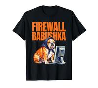 Pare-feu Babushka Bulldog Anglais chez Computer Tech IT Geek T-Shirt