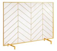 Pare Feu Cheminée - VEVOR - Pare-feu Cheminée Grille Protection Fer 1 Panneau 98x75,8 cm Doré Moderne
