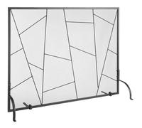 VEVOR Pare-feu de Cheminée Grille Protection en Fer 1 Panneau 90,6x72 cm Noir