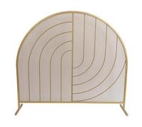 Pare-feu Cloison de cheminée moderne en forme d'arche dorée for salon, métal ignifuge, décorative for la maison Pare-feu