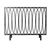 Pare-feu de cheminée, Pare-feu Plats pour Foyer à gaz, Grille de Protection en Fer forgé, barrière de sécurité Robuste Contre Les étincelles pour protéger Les bébés et Les Enfants (B