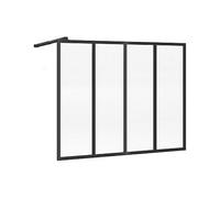 Pare muret ZONIVRA Noir mat - Verre trempé 5 mm - 120 x 100 cm
