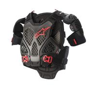 Alpinestars A-6, gilet de protection XS/S Noir/Gris Foncé/Rouge Noir/Gris Foncé/Rouge