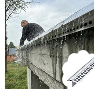Pare-Pluie de Porte Déflecteur de Toit/Larmier Extra-long, 1/2/3/4/5/6/7/8/9m Empêche le Refoulement des Eaux de Pluie, Déflecteur de Pluie en Alliage Résistant aux(2.5m/8.2ft)