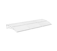 Pare-pluie pour portes et fenêtres - Auvent de porte - Abri - Polycarbonate pare-soleil & auvent de porte pour porte d'entrée et terrasse extérieure - 270x98,5 cm Blanc