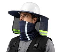 Pare-Pour Casque De Chantier avec tour de cou à bande réfléchissante haute