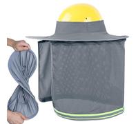Pare- pour casque de protection, filet haute visibilité, 45,7 cm, protection solaire et refroidissement, casques de construction, respirants, fixation pour travaux de jardin, paysage, soudure