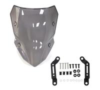 Pare-Rise pour Ｍoto pour Kawasaki Z500 Z 500 SE pour ABS 2024 2025 Pare-Brise De Moto À Double Bulle Déflecteur Vent pour Moto(Gray)
