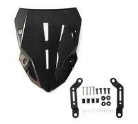 Pare-Rise pour Ｍoto pour Kawasaki Z500 Z 500 SE pour ABS 2024 2025 Pare-Brise De Moto À Double Bulle Déflecteur Vent pour Moto(Black)