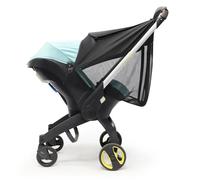Pare-soleil 360 pour poussette de bébé, pare-soleil avec moustiquaire, compatible avec les accessoires Doona, siège auto, nouvelle collection noir