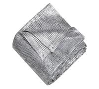 Pare-soleil 70 % aluminium avec œillets de 2,4 x 3 m - Pare-soleil pour pergola, bâche en maille - Bâche argentée pour voiture, extérieur, serre, terrasse, niche, jardin