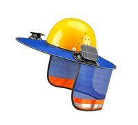 Pare-soleil à bord complet équipé de 2 ventilateurs solaires amovibles et d'un cache-cou réglable