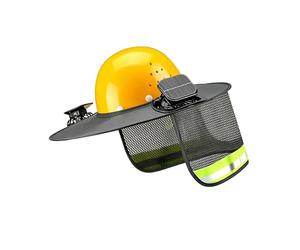Pare-soleil à bord complet équipé de 2 ventilateurs solaires amovibles et d'un cache-cou réglable