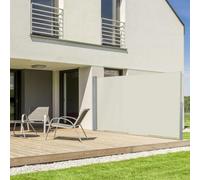 Pare-Soleil À Traction Latérale, Rideau De Parasol Rétractable Tiré À | Côté rétractable, pare-vent épais, pare-soleil, gris foncé, for jardin, balcon et cour(Beige,2x5m/7x16ft)